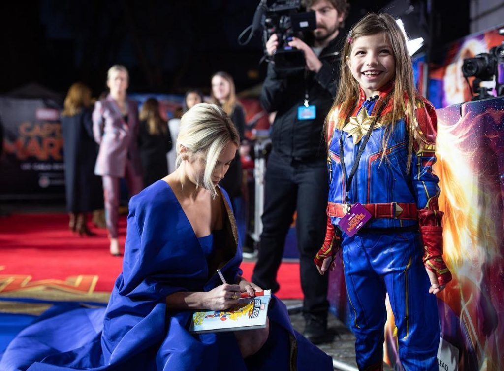 Brie Larson at the UK screening of Captain Marvel. Gareth Cattermole/Getty Images for Disney